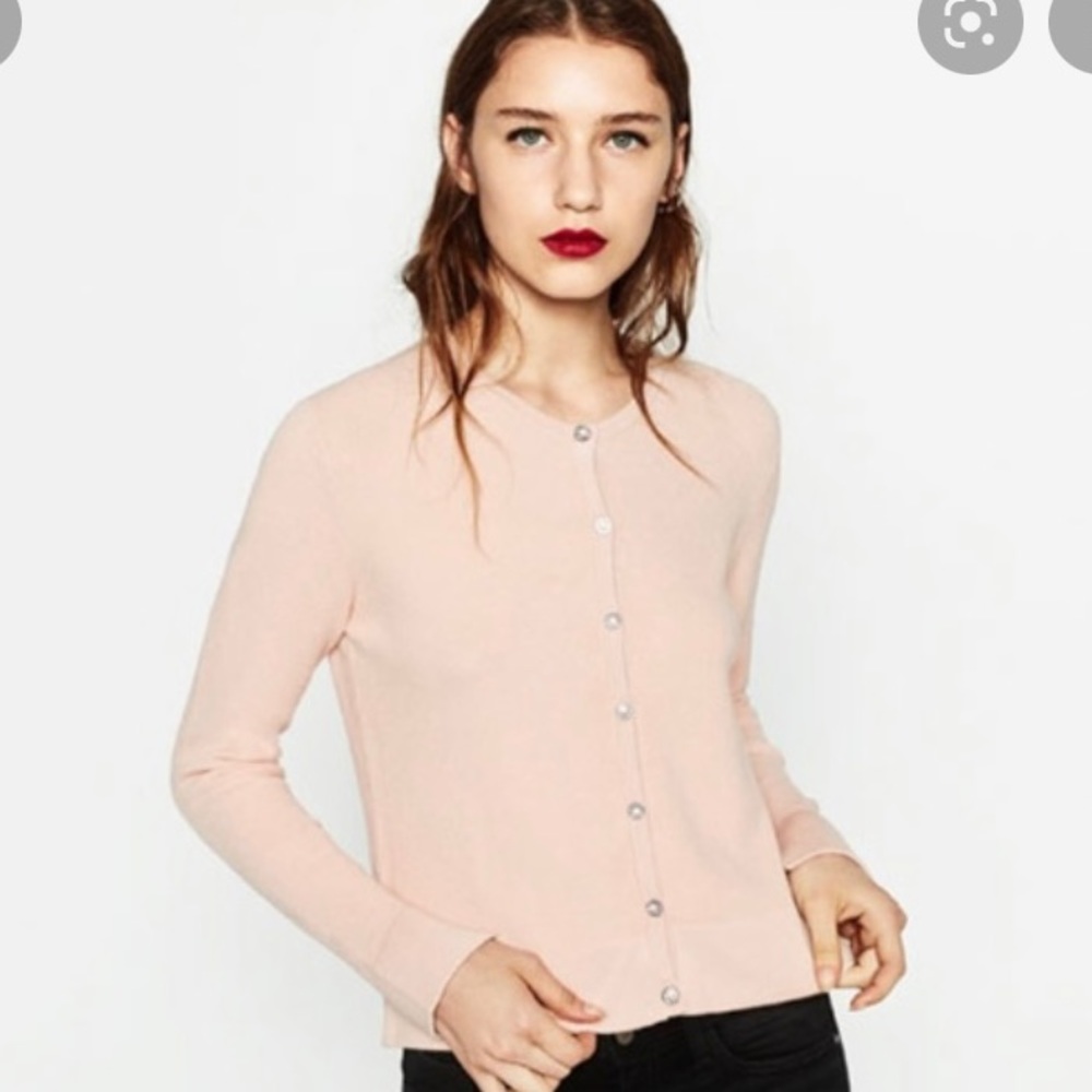 ZARA Dusty Pink Cardigan/ Jacket size Small - Picture 5 of 8